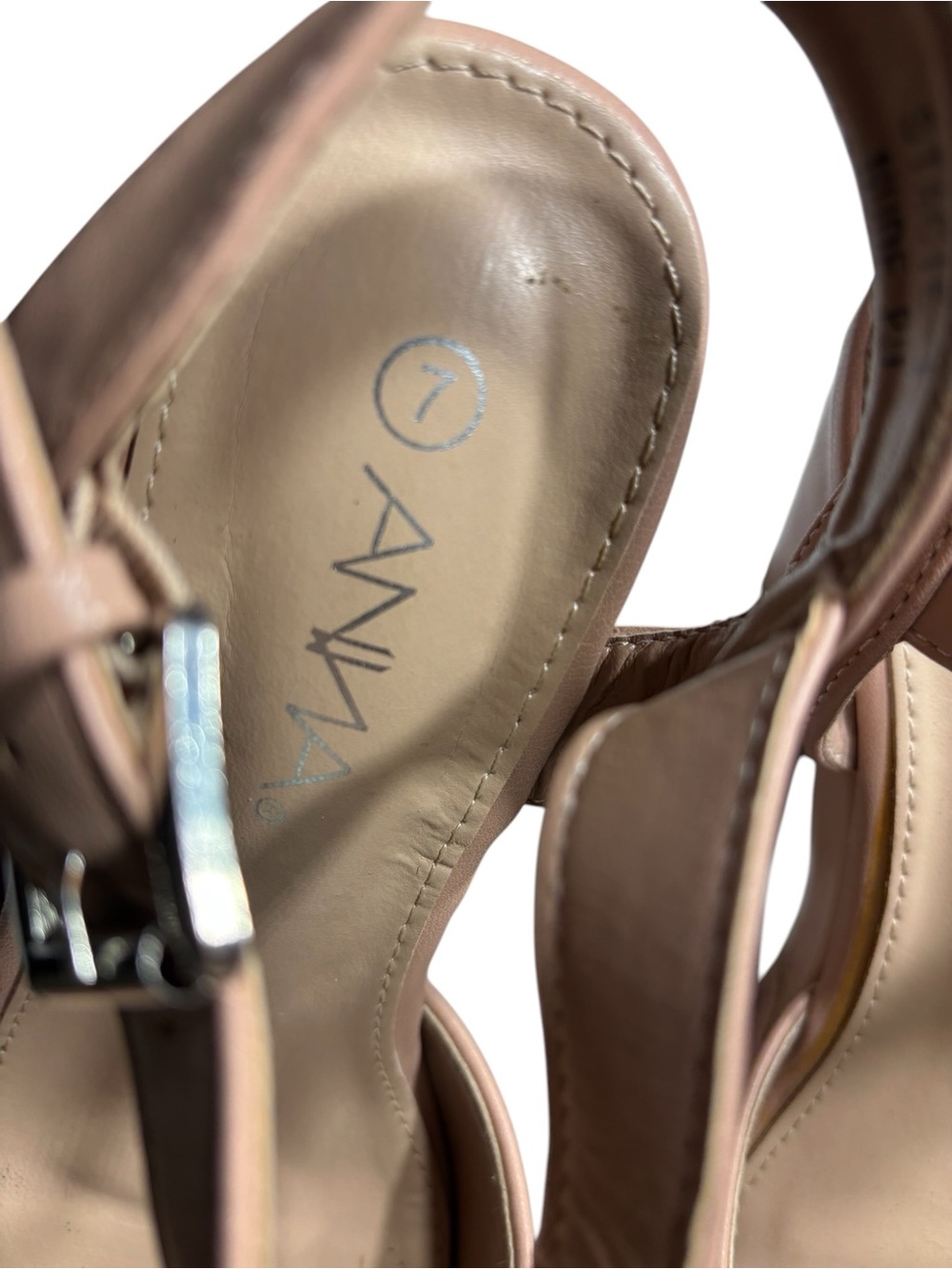 Anna 7 Nude Stacie Women’s Chunky Platform Sandals Beige Tan Pink - Picture 11 of 12